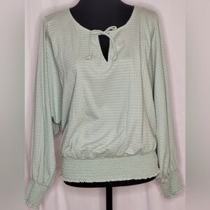Anthropologie Rebecca Smocked Peasant Top - Size M